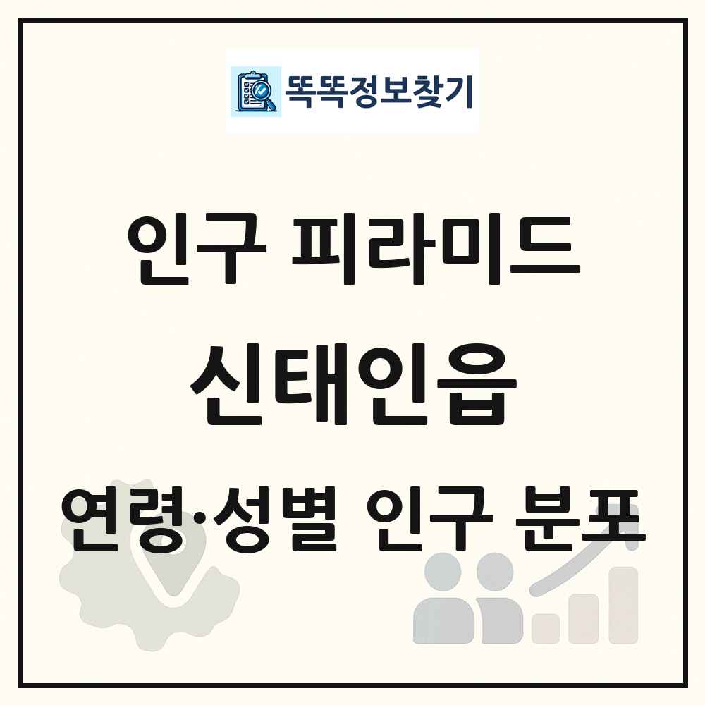 신태인읍 인구 피라미드 링크 그림